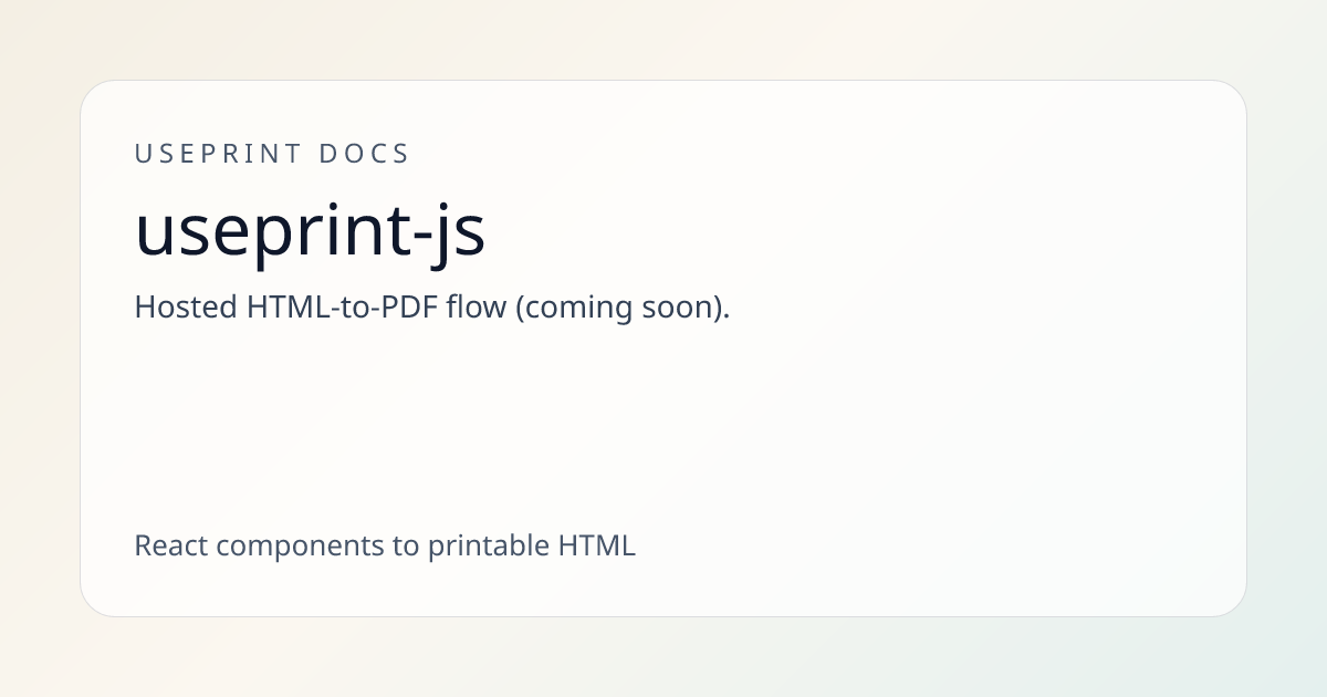Js Printer useprint-js